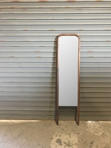 家具 ミラー/鏡　ウォールナット無垢材　立て掛けタイプ　1台限定　かがみ　ミラー