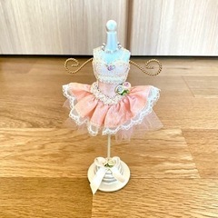アクセサリースタンド　トルソー風　ピンク　チュールドレス　オブジェ