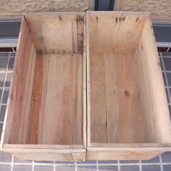 リンゴ箱　木箱　2個　貴重　アウトドア　キャンプ　収納　リメイク　植木台　他の画像