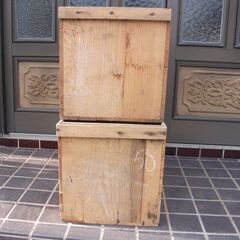 リンゴ箱　木箱　2個　貴重　アウトドア　キャンプ　収納　リメイク　植木台　他の画像