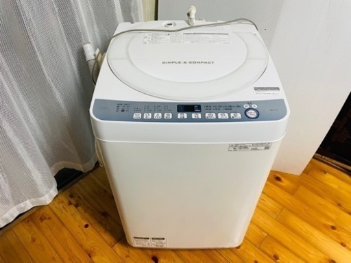 【決まりました】SHARP 2019年製  洗濯7.0kg 全自動洗濯機 ES-T711-W 穴なしステンレス槽