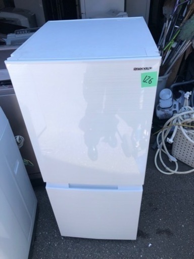 NO 126❗️福岡市内配送設置無料　2022年式 シャープ SHARP 冷蔵庫(幅49.5cm) SJ-D15H-W 152L つけかえどっちもドア 2ドア ホワイト