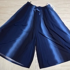 【新品 】夏用🌼気楽スカンツ／ワイドパンツ LL