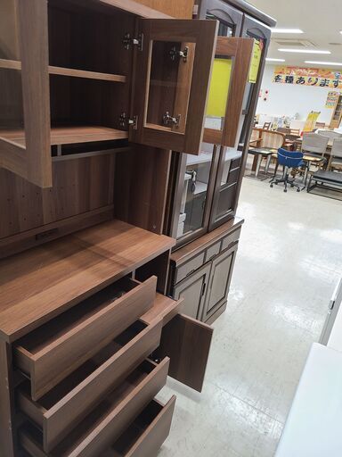 J4863 LOWYA ロウヤ 食器棚、レンジ台 ハイタイプ Walsh 上段A+下段B