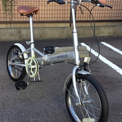 美品車◎MYPALLAS(マイパラス) 16インチ・折りたたみ自転車・変則なし シルバーの画像