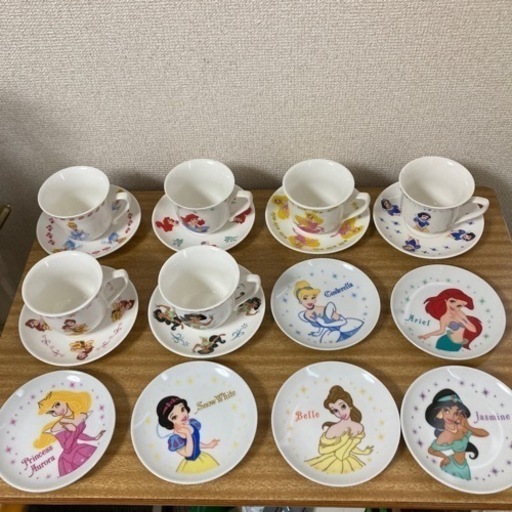 ディズニープリンセスカップソーサー皿全18点セット (momo) 竹橋の食器