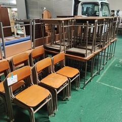 ✨レトロ✨学校机・イスのセット✨大量在庫有りの画像