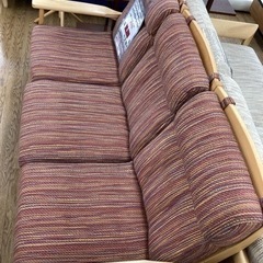 KE-62【新入荷　リサイクル品】ウィドゥスタイル　シュプール　ハイバック3シーターソファ　アルダー材の画像