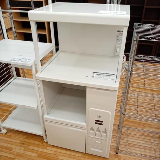★ジモティ割あり★ 米びつ付レンジ台　ホワイト　クリーニング済　YJ2718