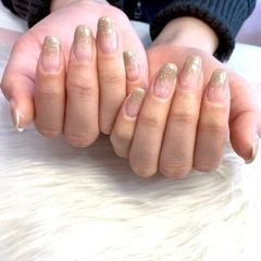 ネイルモデル募集中🫧💅 《Jr.モデル》ワンカラー ラメグラデーション
