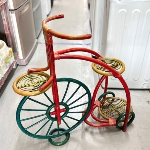 自転車の形の花台