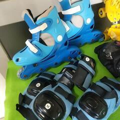 キッズ用 インライン&ローラスケート シューズ  サポーターセット の画像