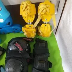 キッズ用 インライン&ローラスケート シューズ  サポーターセット の画像