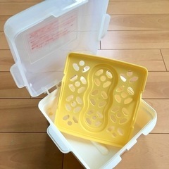 哺乳瓶などを消毒【電子レンジスチーム消毒ケース】pigeonの画像