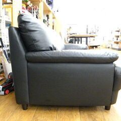 ニトリ ソファ ワイド2シーター 2人掛け 幅175cm ブラック レザー調 合