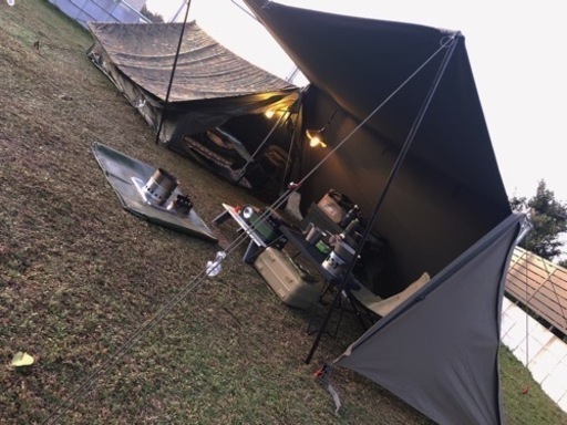 バンドックソロベース×フランス軍F1テント(ベトナム軍タープ付き)