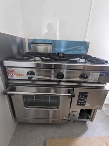 【取置き中】2024年マルゼン製　NEWパワークックガスレンジ(3口)　RGR-0963XD　都市ガス　業務用　オーブン【特価】※配送要相談