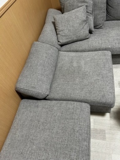 L字ソファー グレー