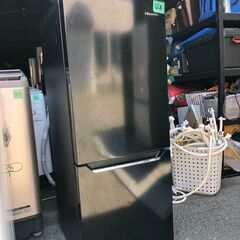 NO 128❗️配送無料 ハイセンス 冷蔵庫 幅48cm 150L パールブラック HR-D15CB 2ドア 右開き 自動霜取り コンパクト