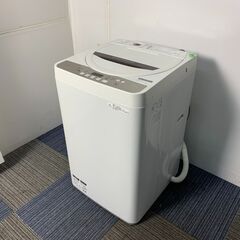 (240530)【30％値下げ】　シャープ　全自動電気洗濯機　4.5kg　ES-GE4BーC　2018年製