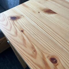  無印良品 パイン材　折りたたみテーブル幅80× の画像