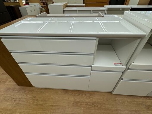 ★ジモティ割あり★ ニトリ キッチンカウンター ホワイト H95×W120×D50 クリーニング済み KJ5207