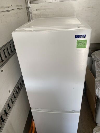 NO 137❗️ 配送無料　2019年式 YAMADASELECT(ヤマダセレクト） YRZF15G1 2ドア冷蔵庫 (156L・右開き) ホワイト