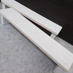 ディスプレイ台２個セットホワイトシャビーの画像