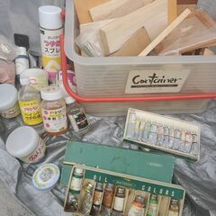 手芸用　木材　ニスなど