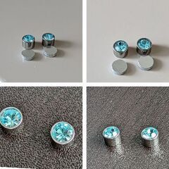マグネットピアス（新品）レイクブルーの画像