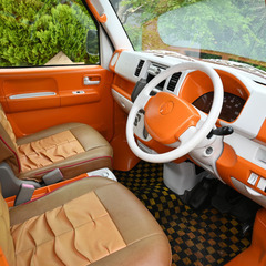 スズキエブリィ キッチンカー 移動販売車 AT ワーゲンバス仕様 車検R8年4月！可愛いオレンジの画像