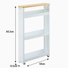 隙間収納　４段　幅12.5cm 木天板付きの画像