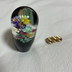 水中花 シフトノブ 10cm クリスタル アダプター 丸 球型 汎用 車 昭和の画像