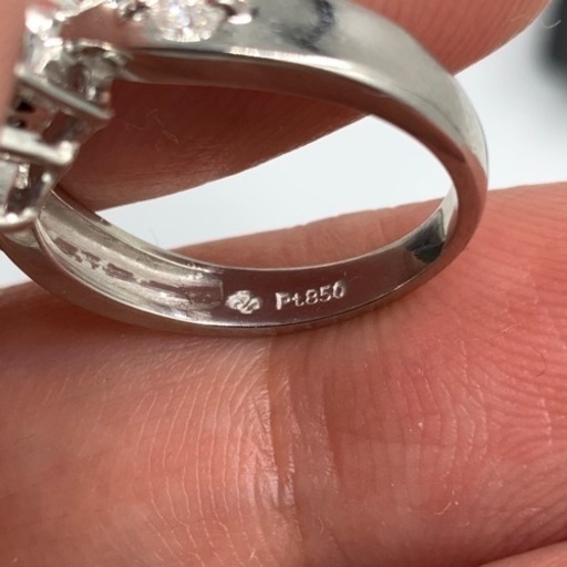 Pt850 プラチナ850 ダイヤ　リング　指輪　5.1g 1.10ct 約8号