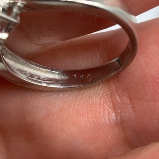 Pt850 プラチナ850 ダイヤ　リング　指輪　5.1g 1.10ct 約8号