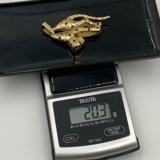 K18 18金　パンサー　ペンダント　パンサートップ　ダイヤ　トップ　20.3g リバーシブル