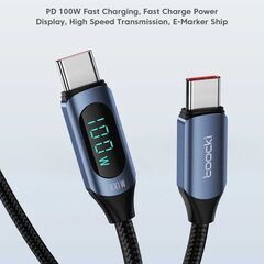 【新品】PD 100W(20V,5A) 急速充電ケーブル★Type C to C★2ｍ★1年保証の画像