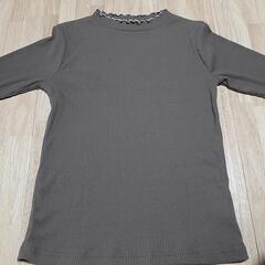 Lサイズ　カットソー　五分袖　モカ色の画像