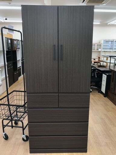 ★ジモティ割あり★ ニトリ ワードローブ ダークブラウン H186×W79×D58 クリーニング済み KJ5216