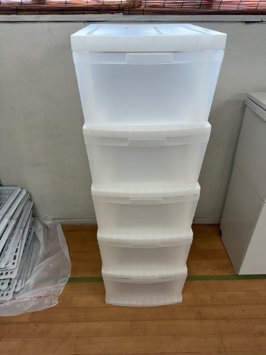 収納ケース　5段　中古　白