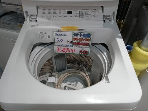 配送可【パナソニック】7K洗濯機★2020年製　分解クリーニング済/6ヶ月保証付　管理番号13105