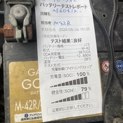 今から 取り外した軽自動車用バッテリー