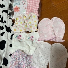 夏生まれ ベビー 新生児～ ミトン付きの画像