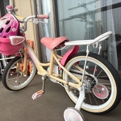 【激安】子ども用自転車2台+キックスクーター+ベビーカーの画像