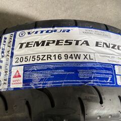 早い者勝ち！未使用タイヤ4本！在庫1台分のみ！ヴィツァータイヤ テンペスタENZO V-02R 205/55R16 ハイグリップタイヤ！の画像