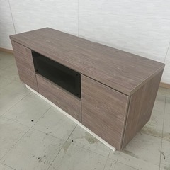 未使用　美品　TV台　幅120　大理石調　テレビボード　グレージュ　デッキ収納　新生活　韓国インテリア　キャビネットの画像