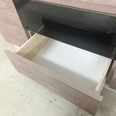 未使用　美品　TV台　幅120　大理石調　テレビボード　グレージュ　デッキ収納　新生活　韓国インテリア　キャビネットの画像