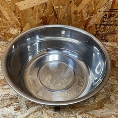  （ｓ6356) ステンレス 丸型 円形 桶 洗い桶 たらい 業務用 店舗用 キッチン用品 飲食店 中古品 の画像