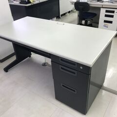 オフィスディスク（事務机）サイドワゴン付 幅140cm　2台