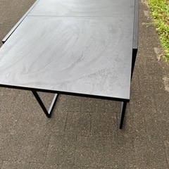 IKEA折り畳み 1人/2人切り替え　黒 テーブル/デスクの画像